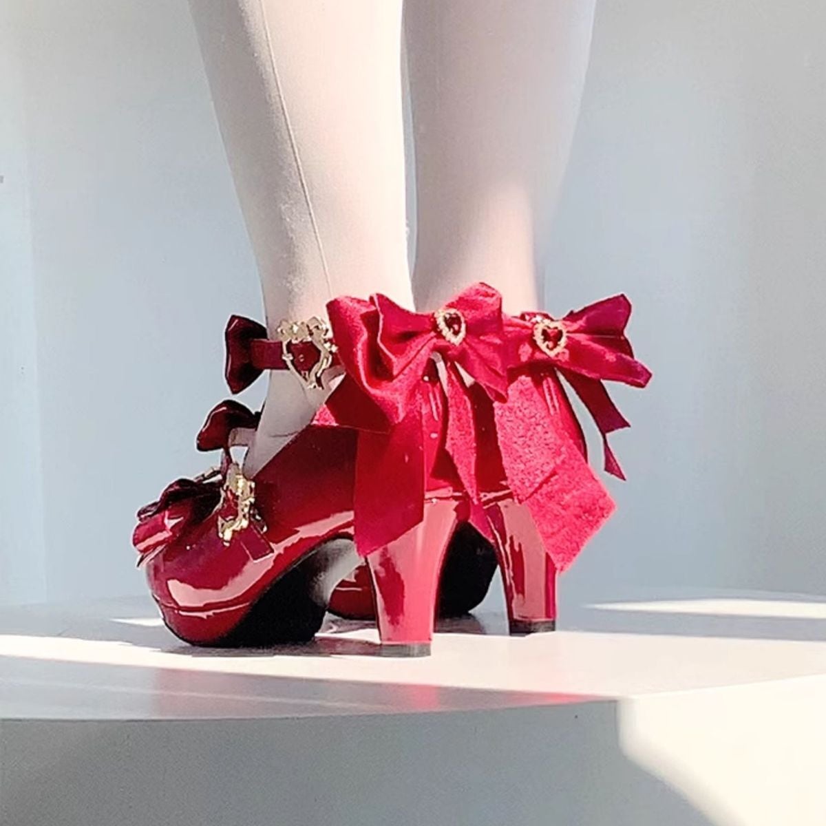 Bow Adorned Lolita High Heels