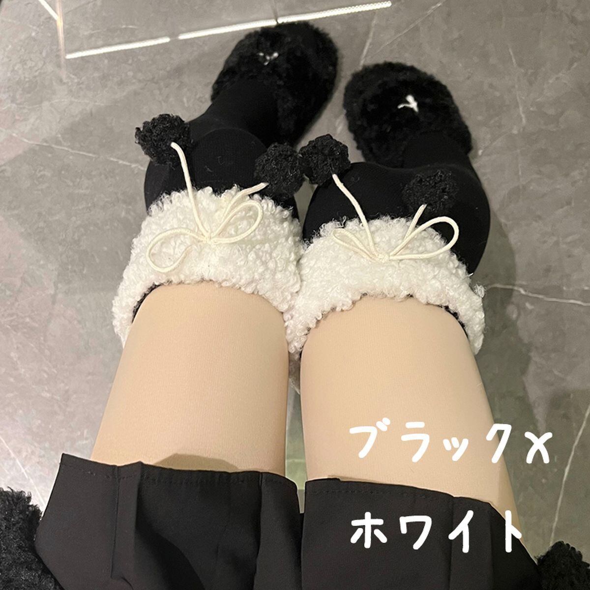 Fluffy Boa Over-the-Knee Socks