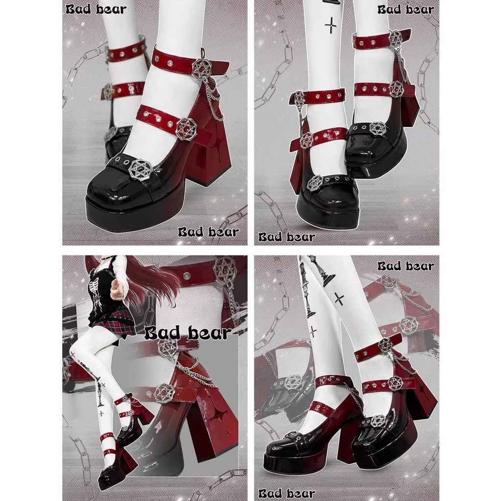 Hexagram Gradient High Heel Shoes