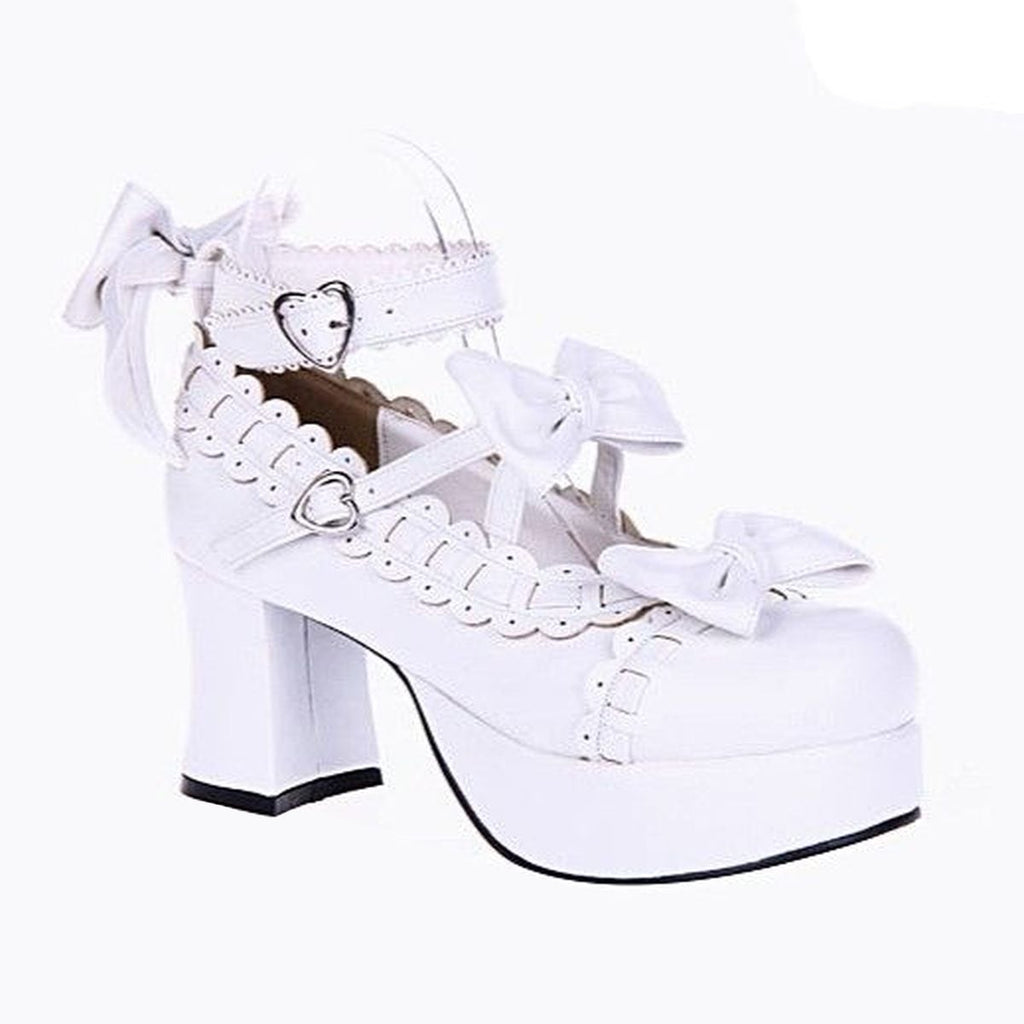 Heart Ribbon Lolita High Heels