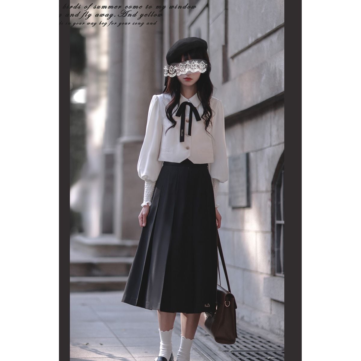 Elegant Long Skirt and Cape Ensemble