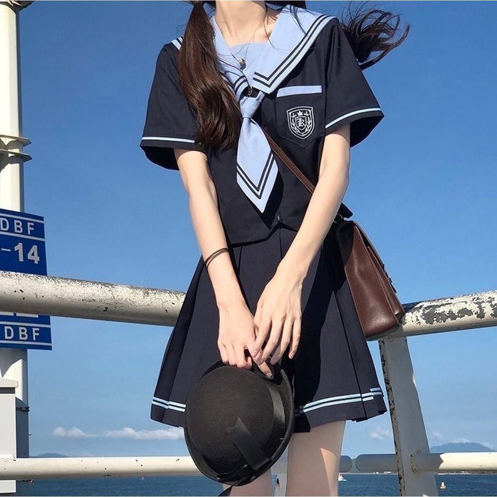 Navy Blue Sailor Outfit Set