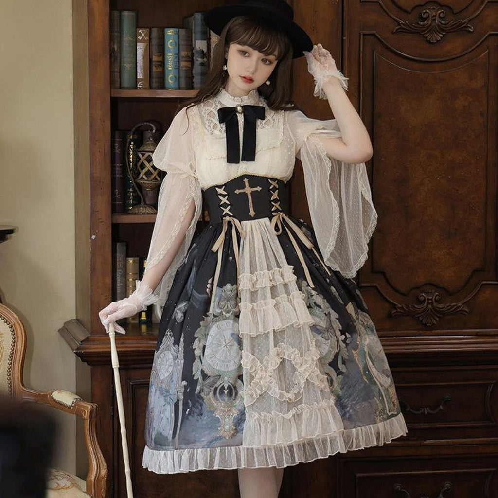 Chic Gothic Cross Lolita Dress