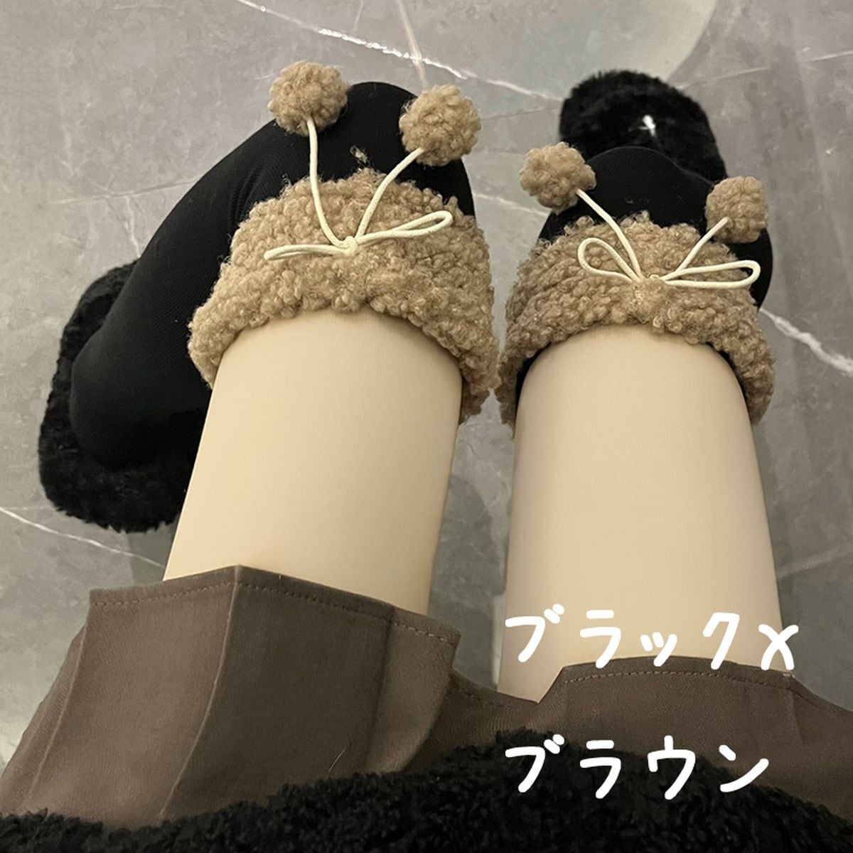 Fluffy Boa Over-the-Knee Socks