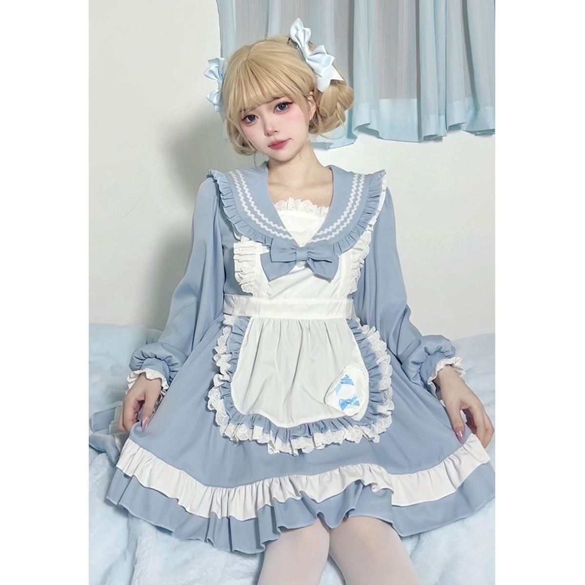 Sailor Collar Frill Maid Dress