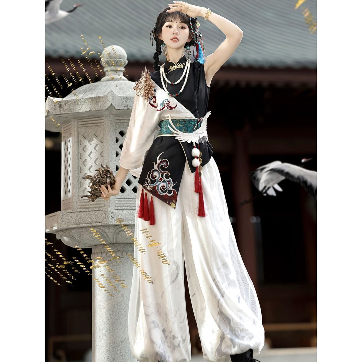 Asymmetrical Oriental-Inspired Set