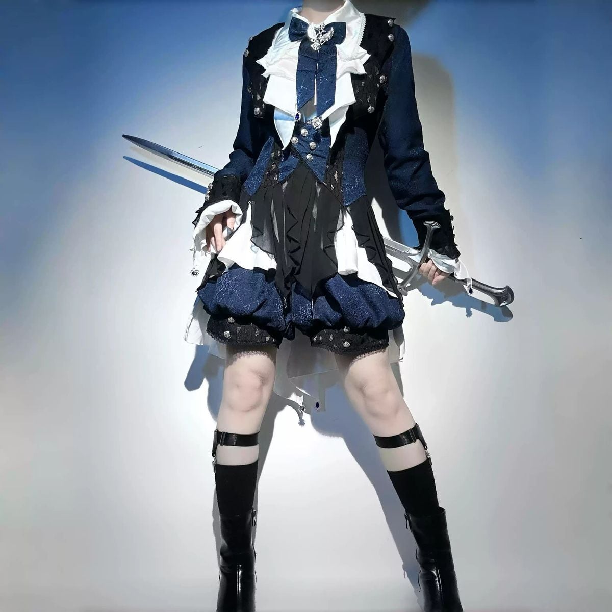 Regal Blue and White Prince Ensemble