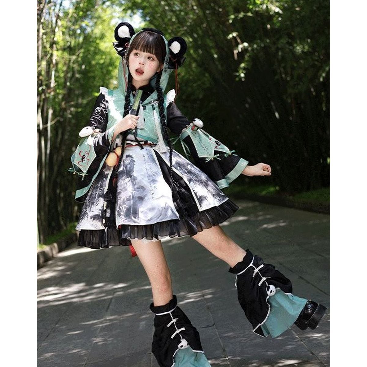 Panda-Themed Chinese Dress Set