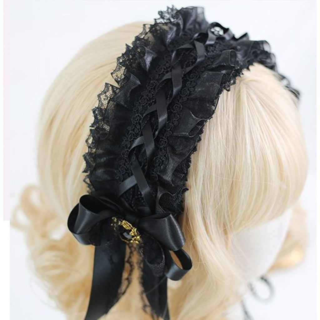 Devil Wings Lace Headpiece