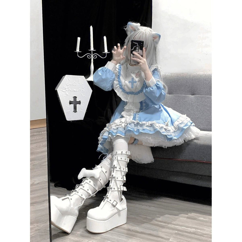 Dark Aesthetic Cross Gothic Dress