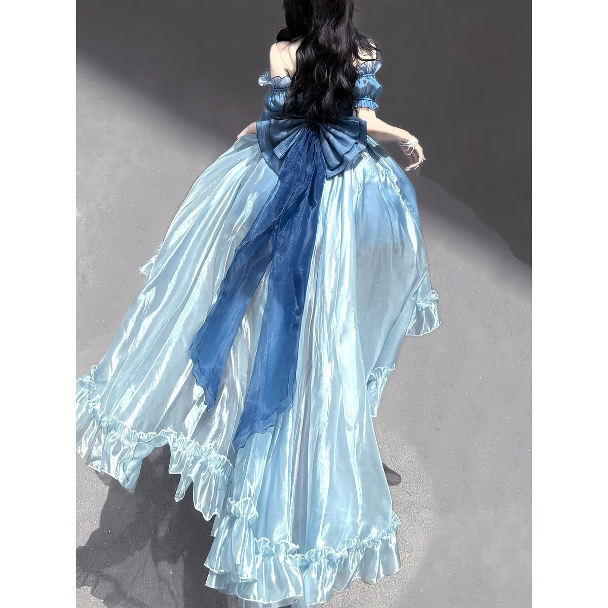 Graceful Pearl Frill Dress Outfit