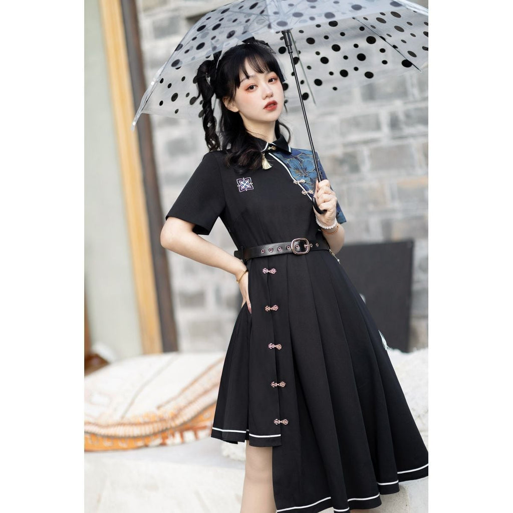 Stylish Asymmetrical Oriental Dress