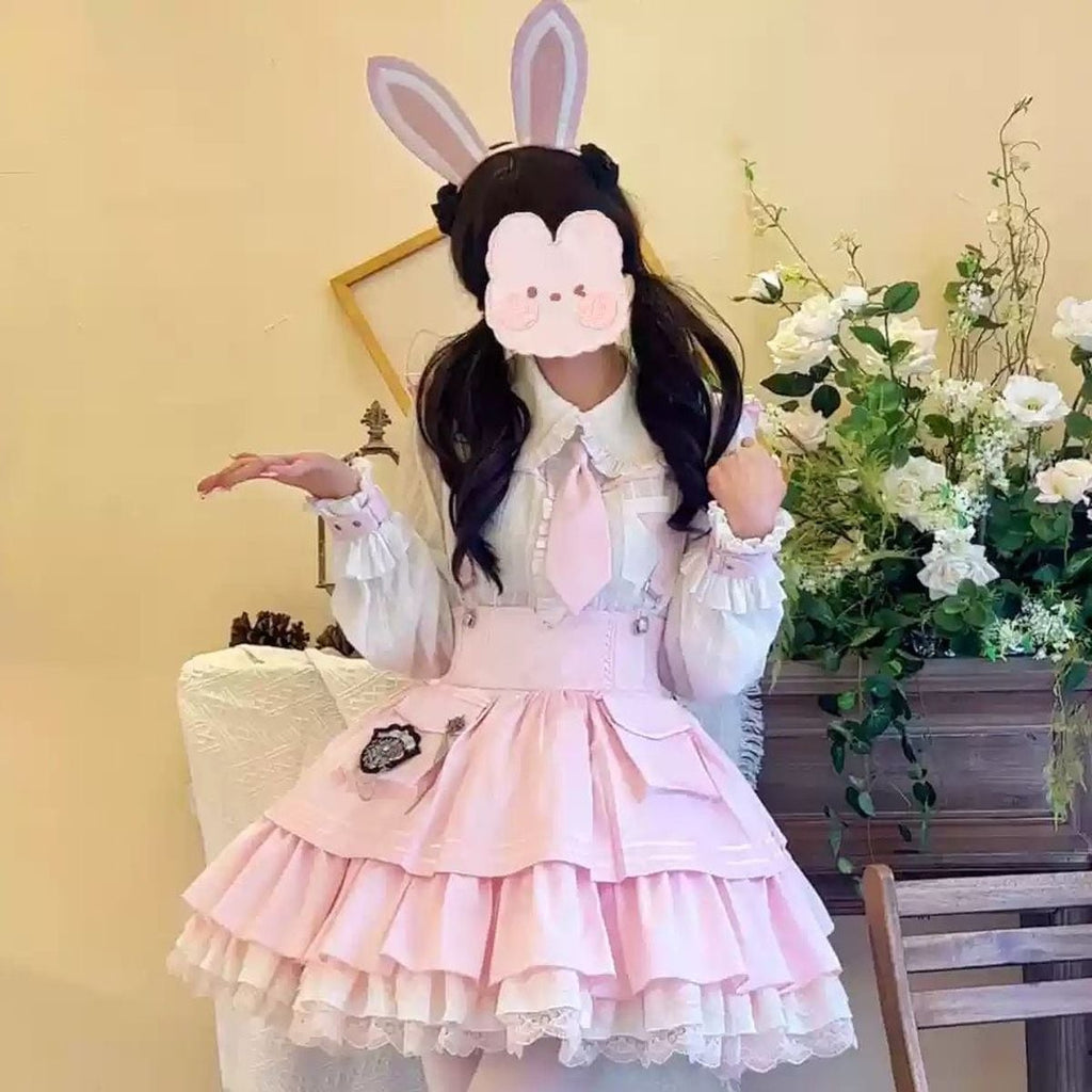 Cute Ruffle Jumper Skirt Outfit