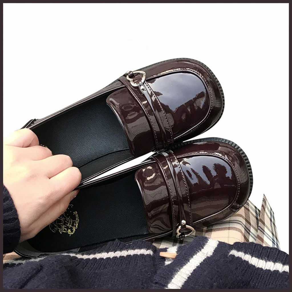 Flat Heart-Bow Dolly Shoes
