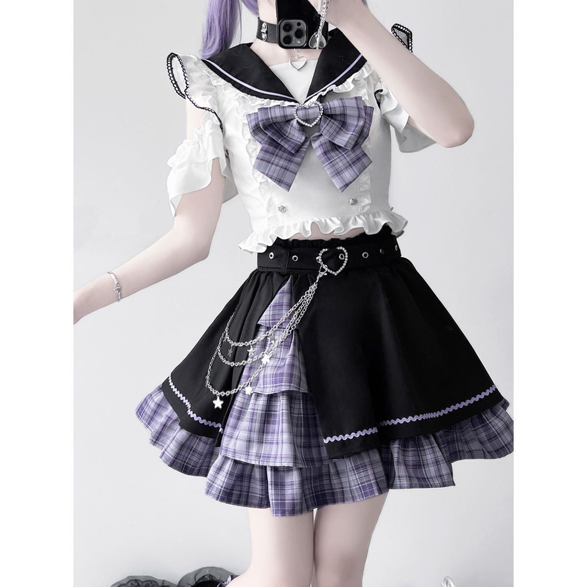 Asymmetrical Idol Stage Outfit