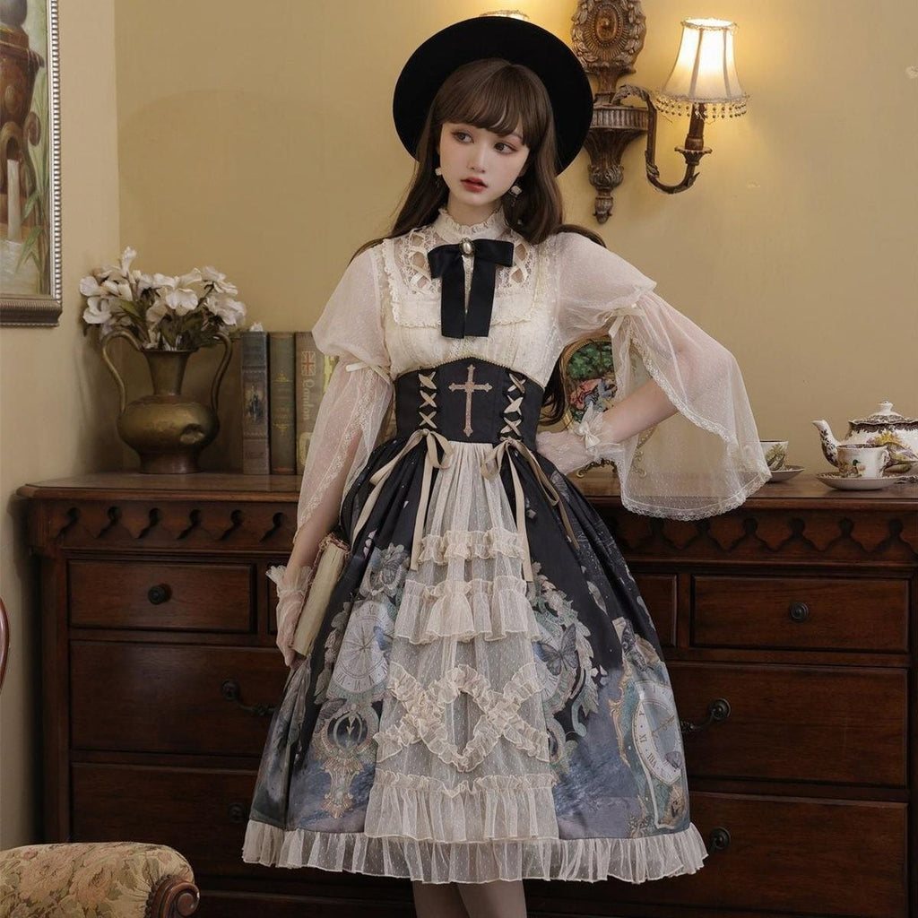 Chic Gothic Cross Lolita Dress