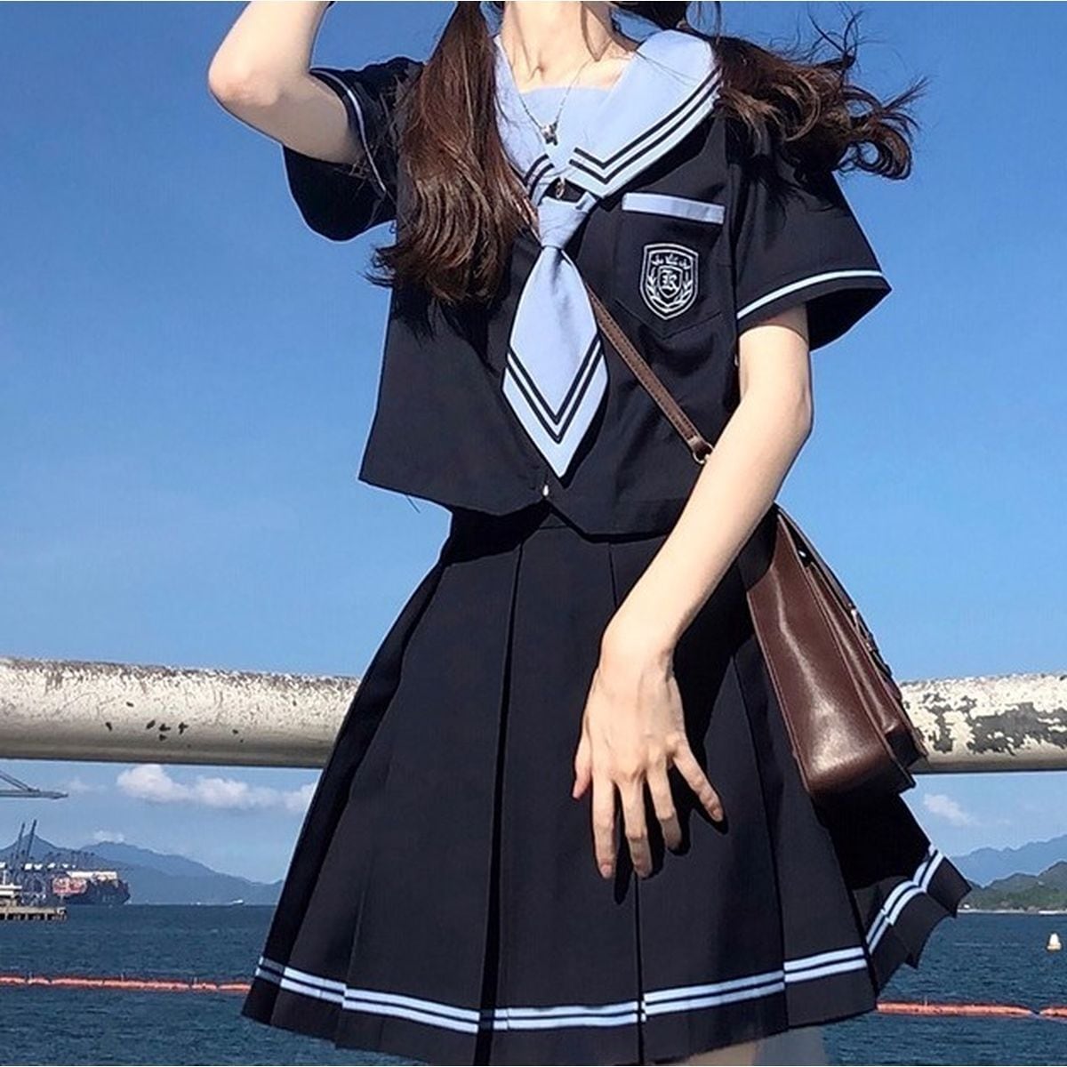 Navy Blue Sailor Outfit Set