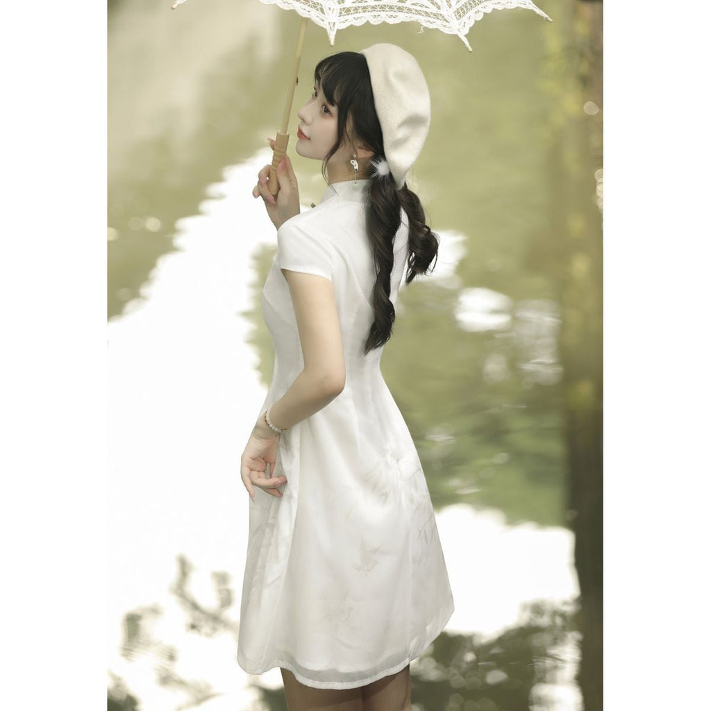 Chinese-Style Frill Dress