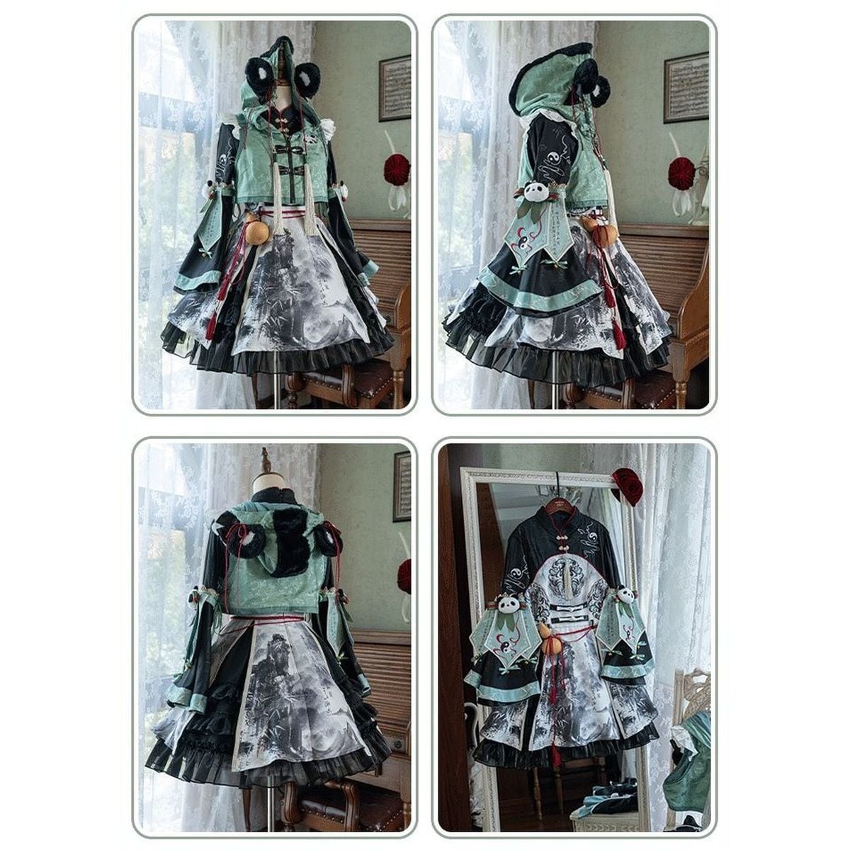 Panda-Themed Chinese Dress Set