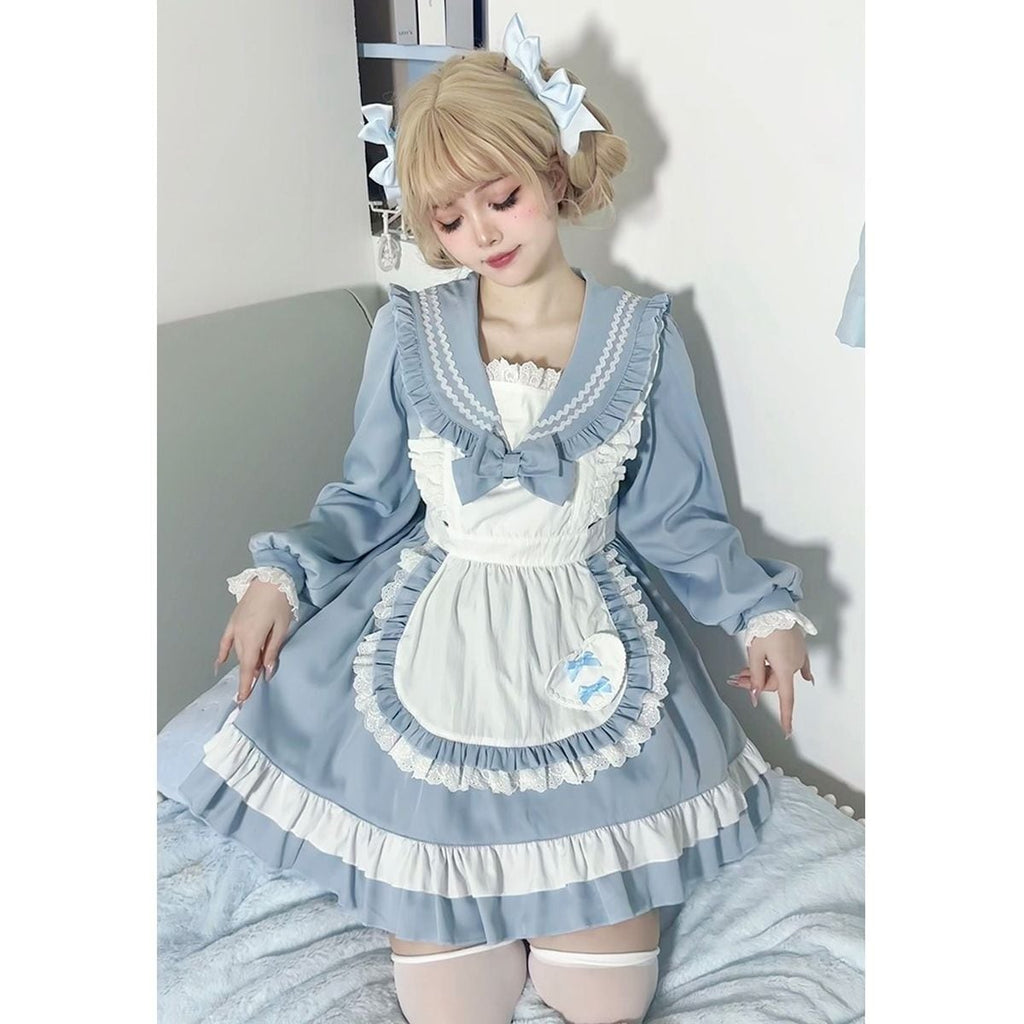 Sailor Collar Frill Maid Dress