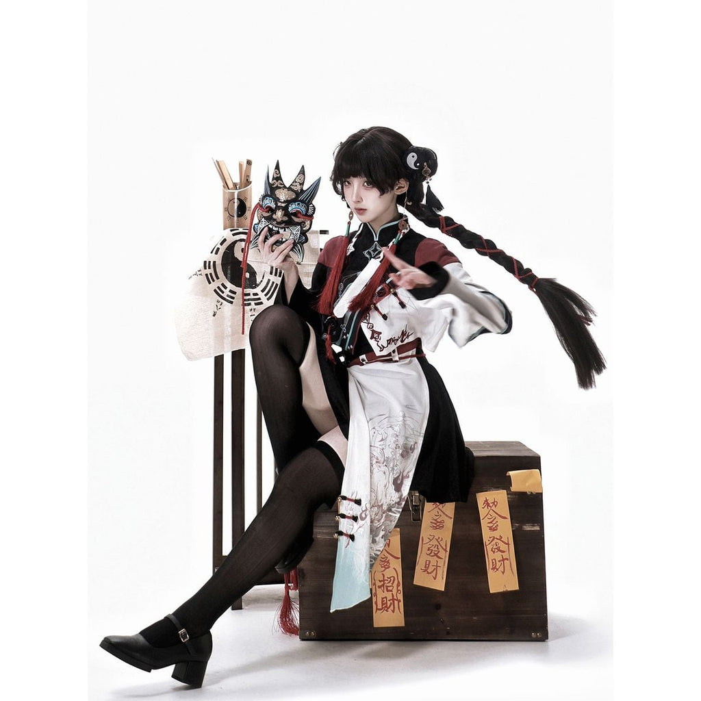 Stylish Asymmetrical Oriental Lolita Set