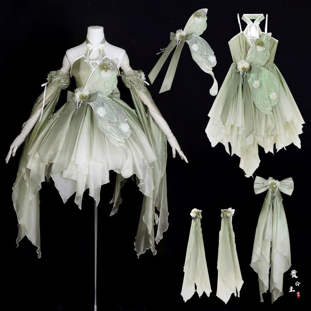 Butterfly Embroidered Chinese Dress Set