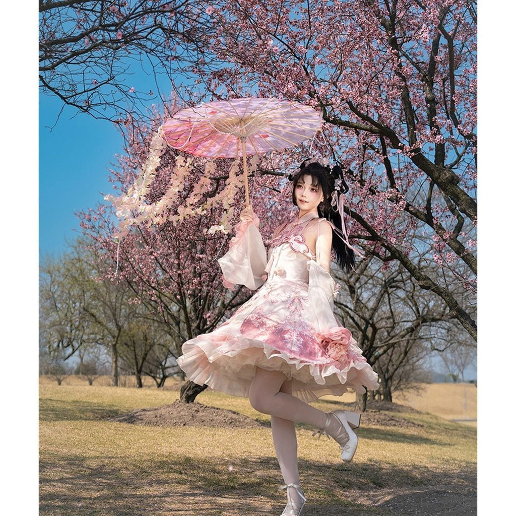 Cherry Blossom Chinese-Inspired Dress