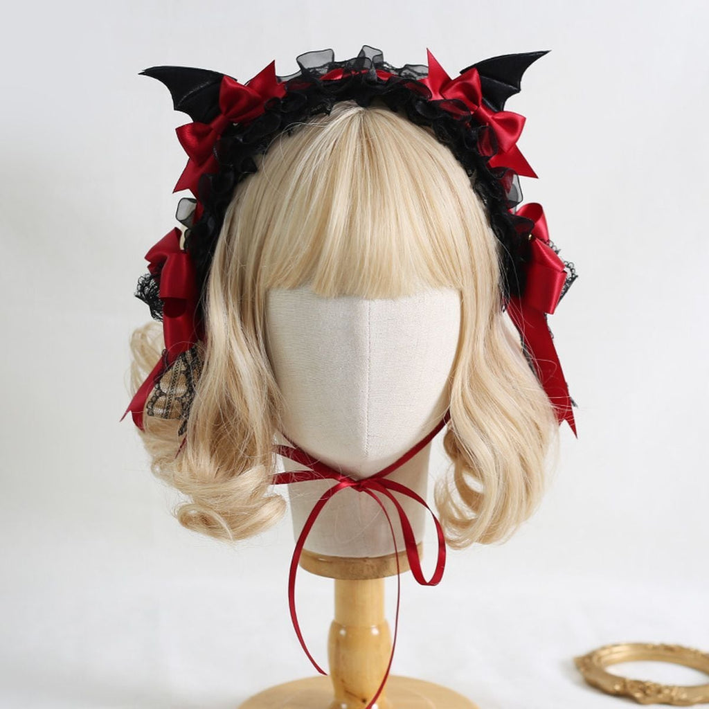 Devil Wings Lace Headpiece