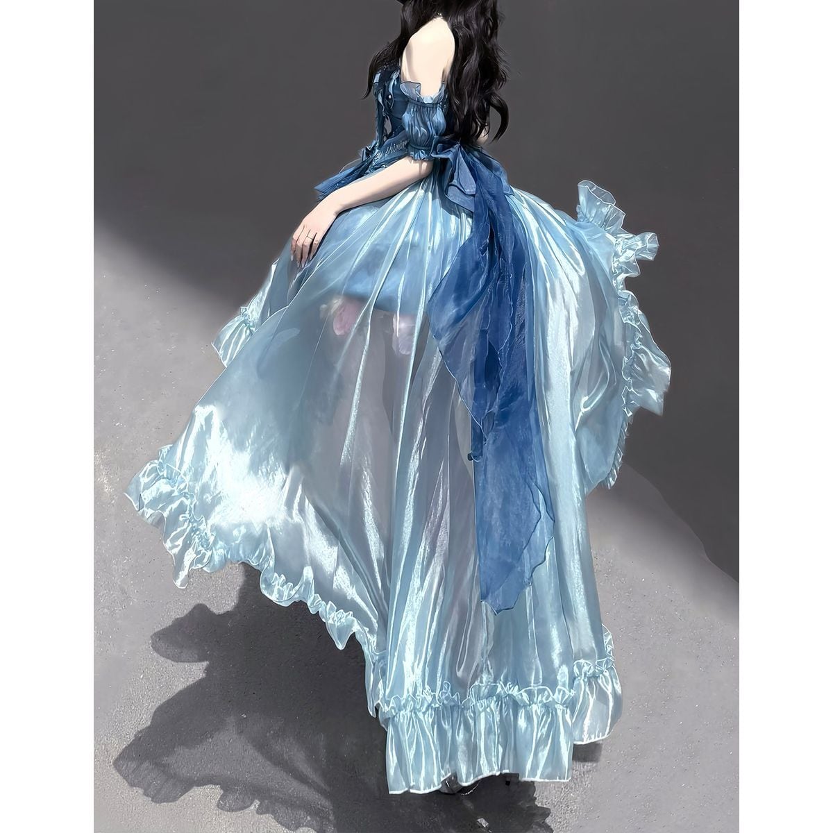 Graceful Pearl Frill Dress Outfit