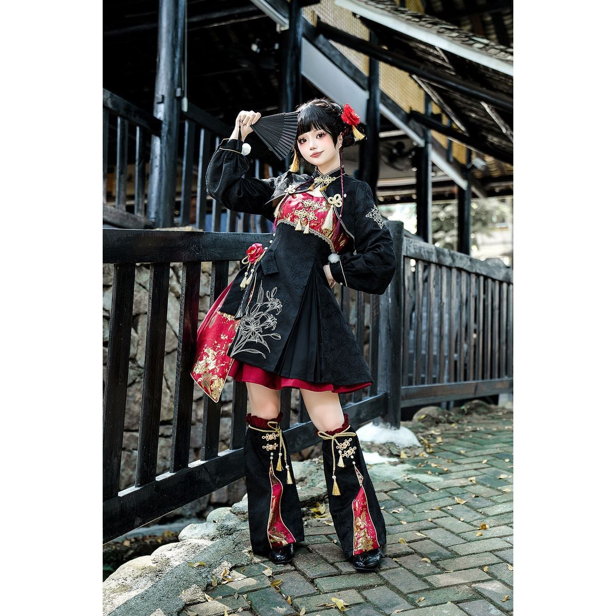 Stylish Asymmetrical Chinese Lolita Attire