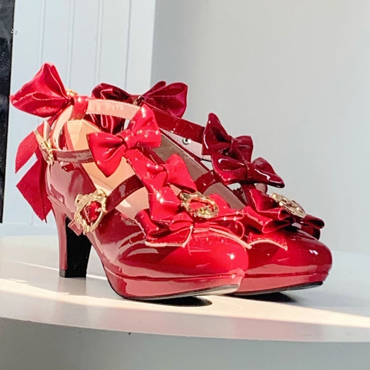 Bow Adorned Lolita High Heels