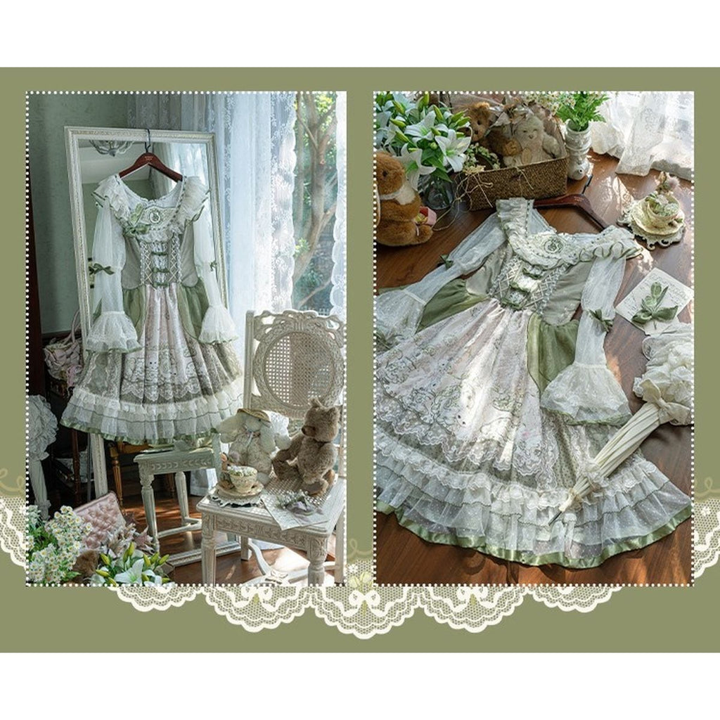 Elegant Green Frill Lolita Dress