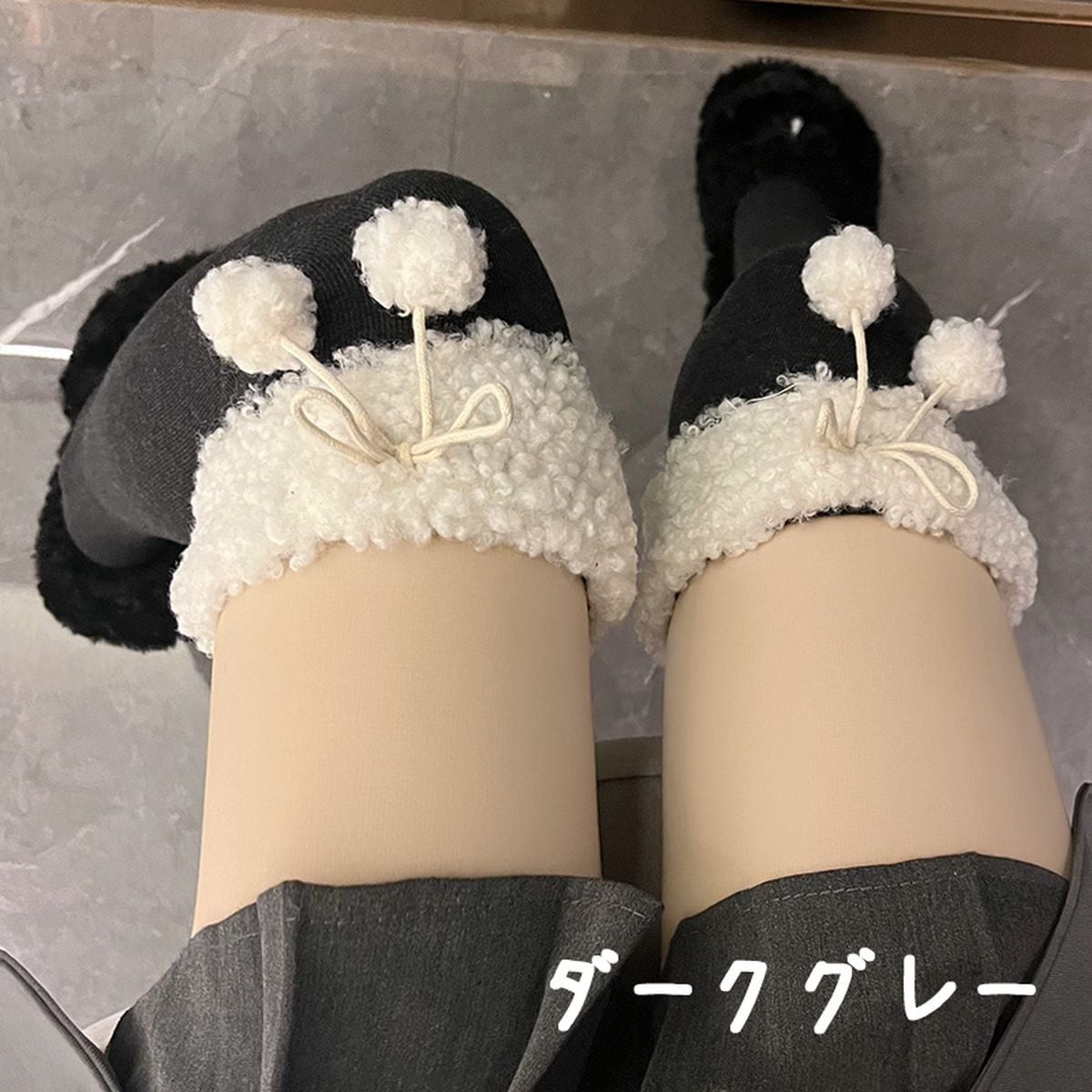 Fluffy Boa Over-the-Knee Socks