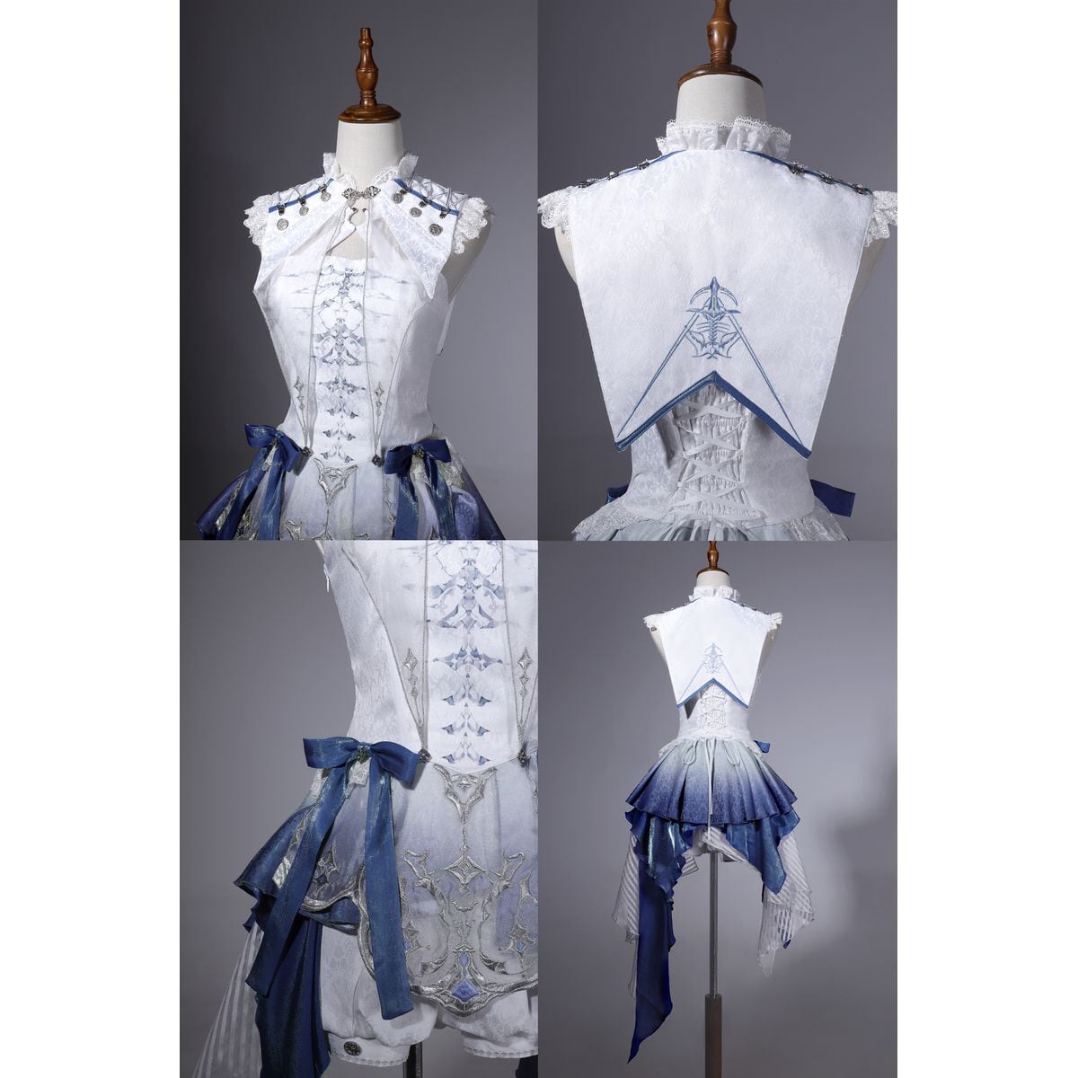 Elegant Sleeveless Blue Prince Ensemble