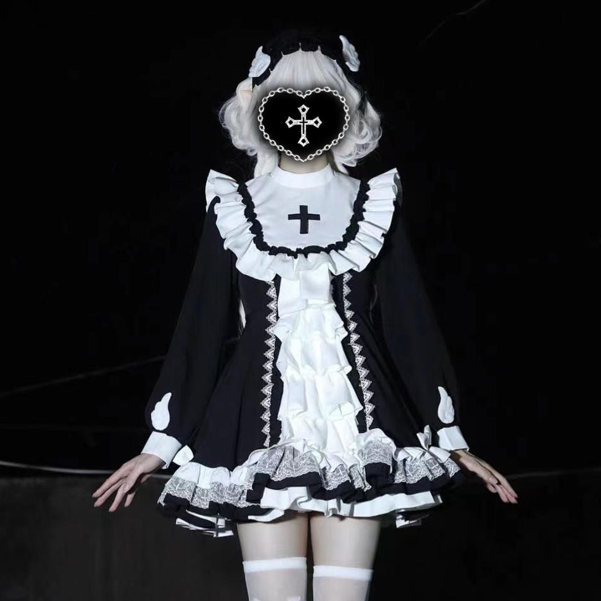 Dark Aesthetic Cross Gothic Dress