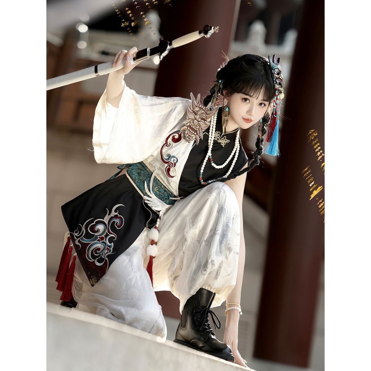 Asymmetrical Oriental-Inspired Set