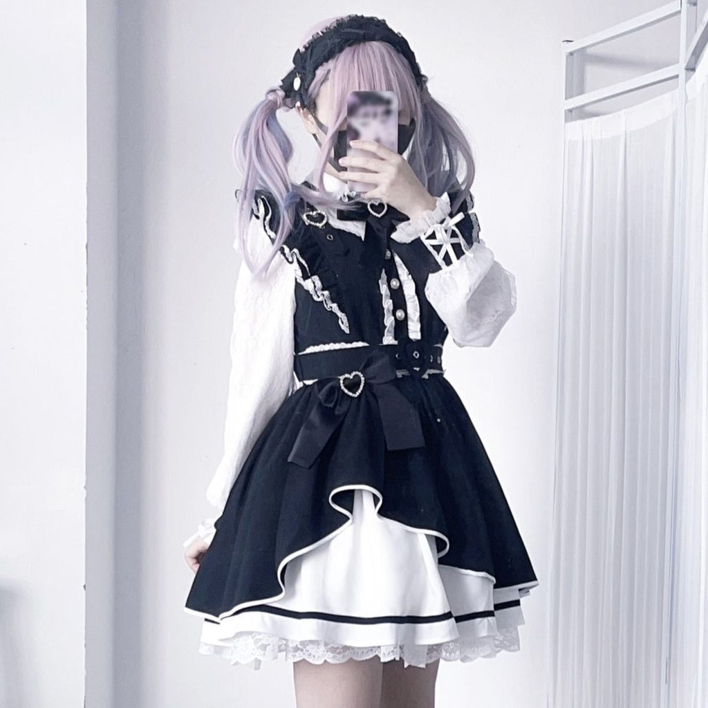 Asymmetrical Angel x Jirai-kei Dress