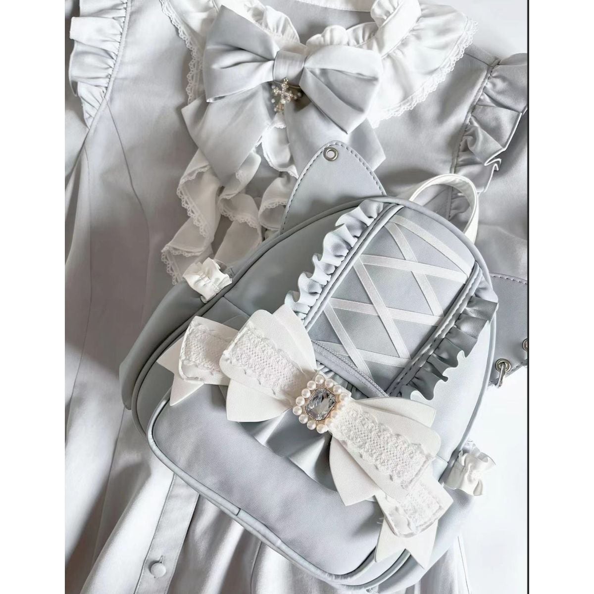 Kawaii Cat Ear Lace-Up Bag