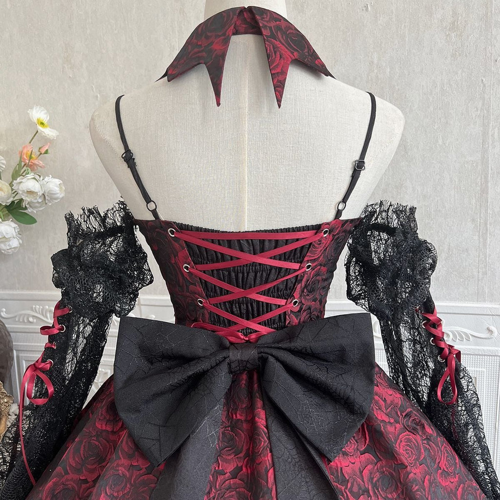 Mystical Gothic Rose Dress Set