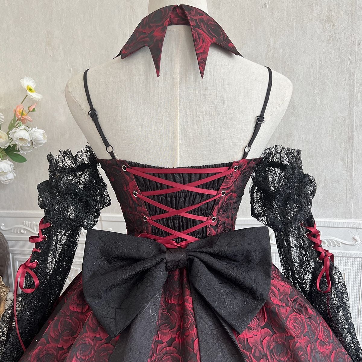 Mystical Gothic Rose Dress Set