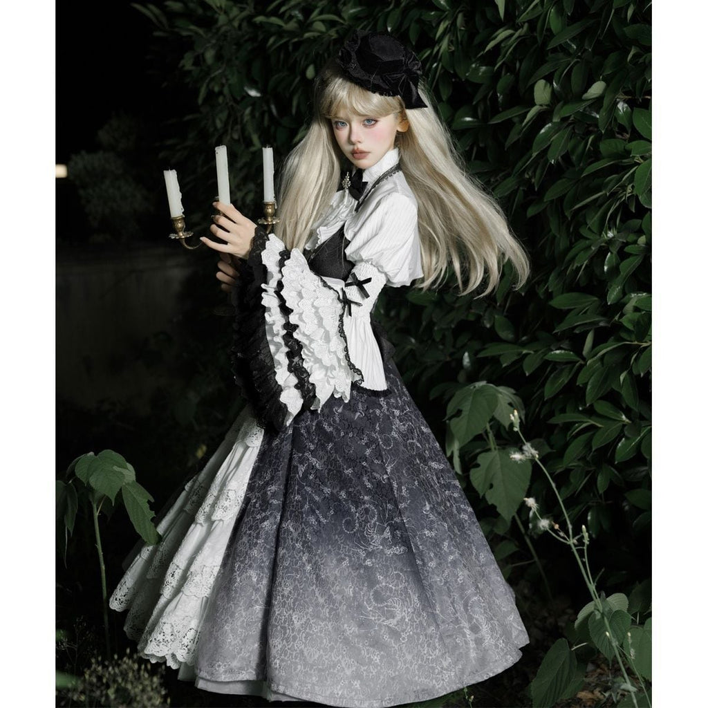 Gothic Gradient Princess Sleeve Ensemble