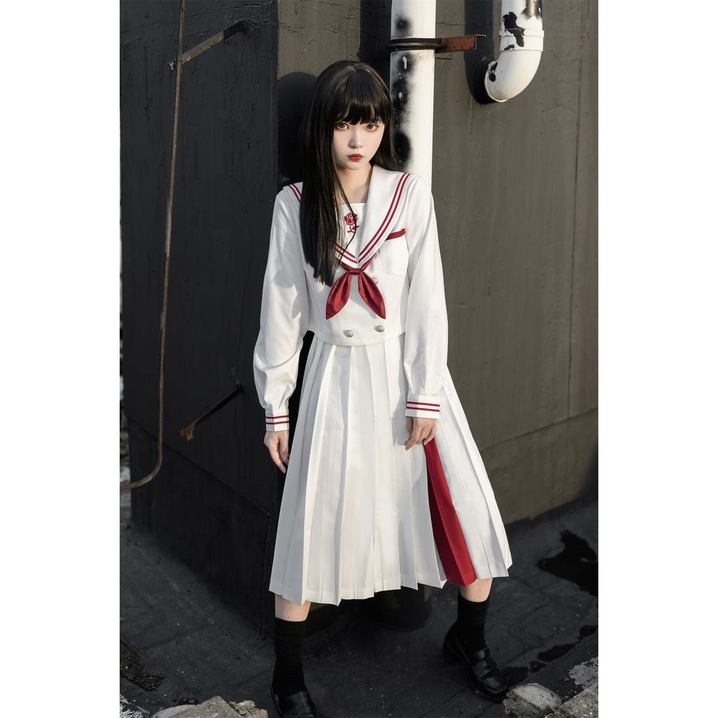 Red and White Sailor Uniform