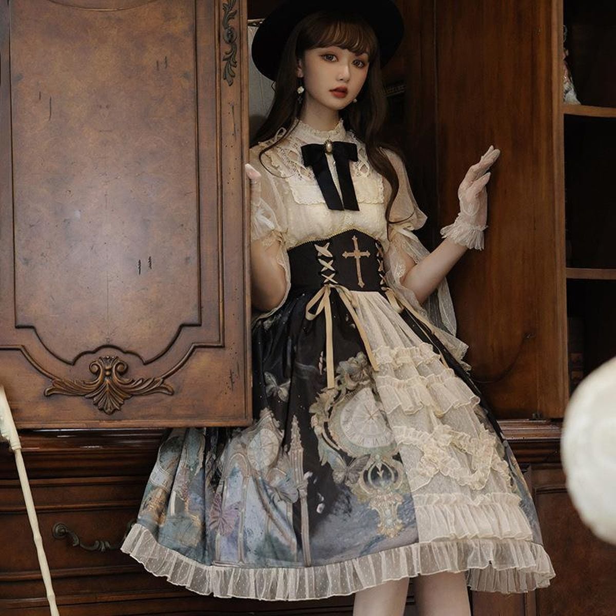 Chic Gothic Cross Lolita Dress