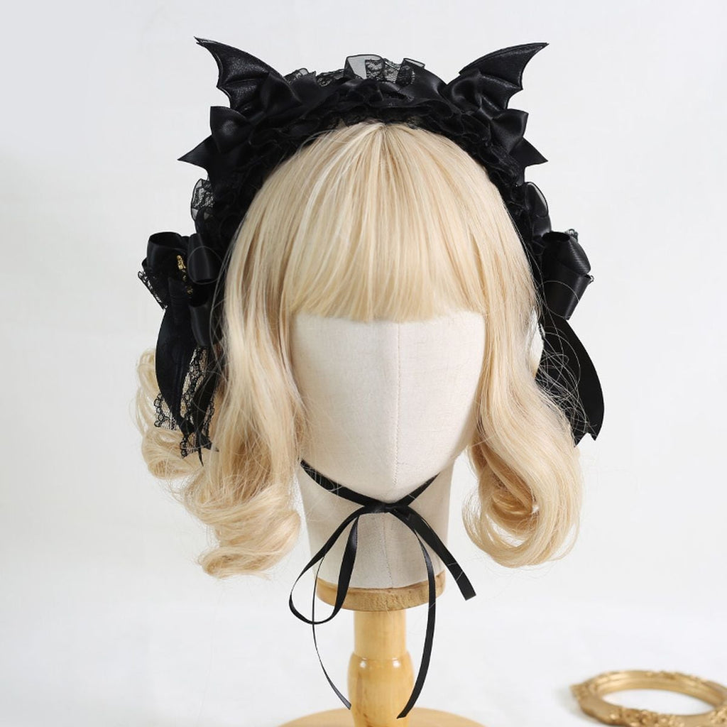 Devil Wings Lace Headpiece