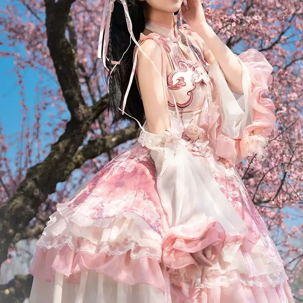 Cherry Blossom Chinese-Inspired Dress
