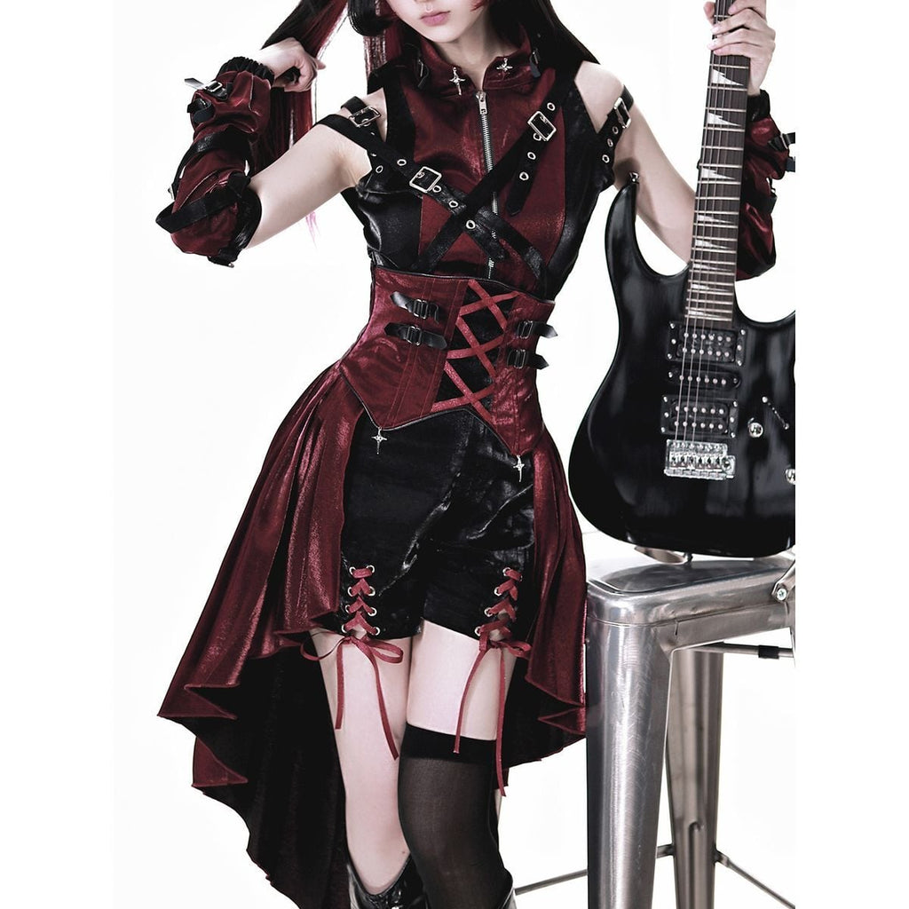Gothic Punk Rock Red & Black Set