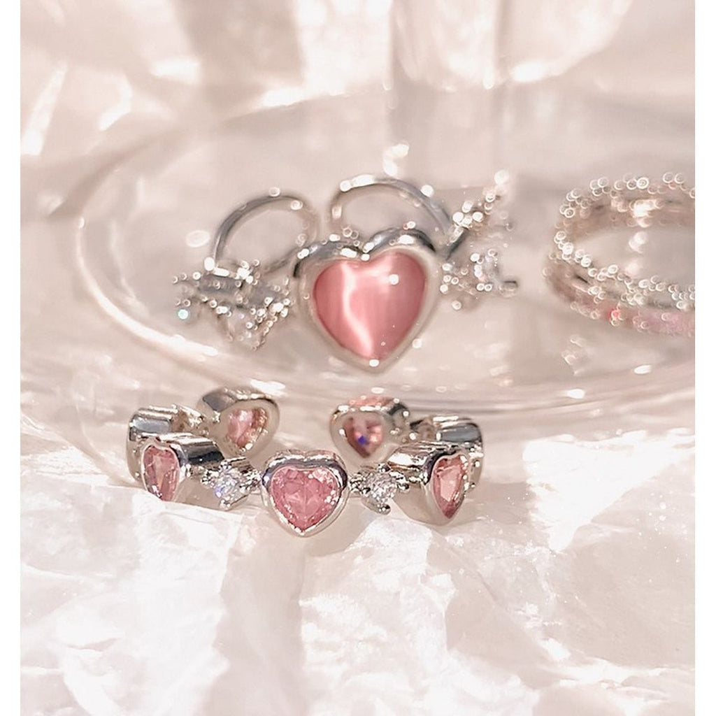 Kawaii Heart Charm Ring
