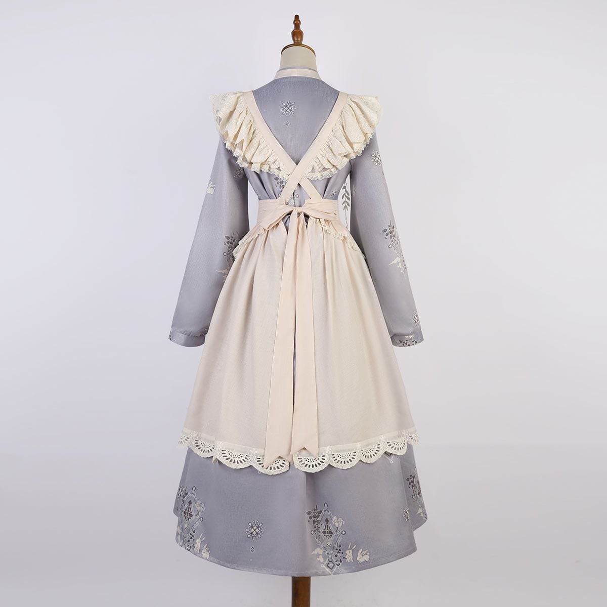 Lavender Retro-Style Apron Dress