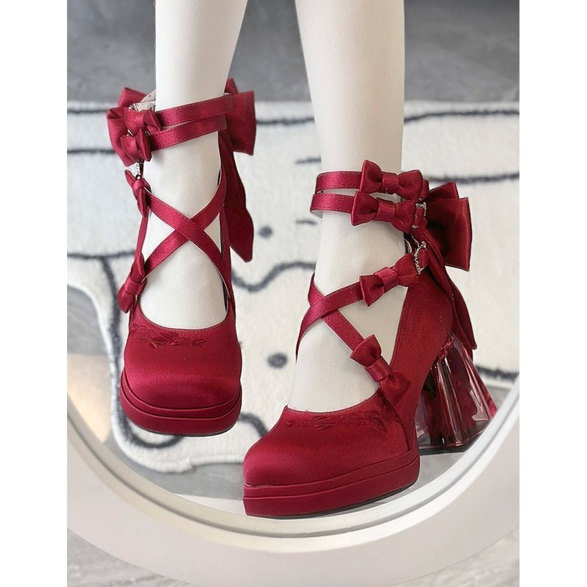 Elegant Flower Accent Pumps