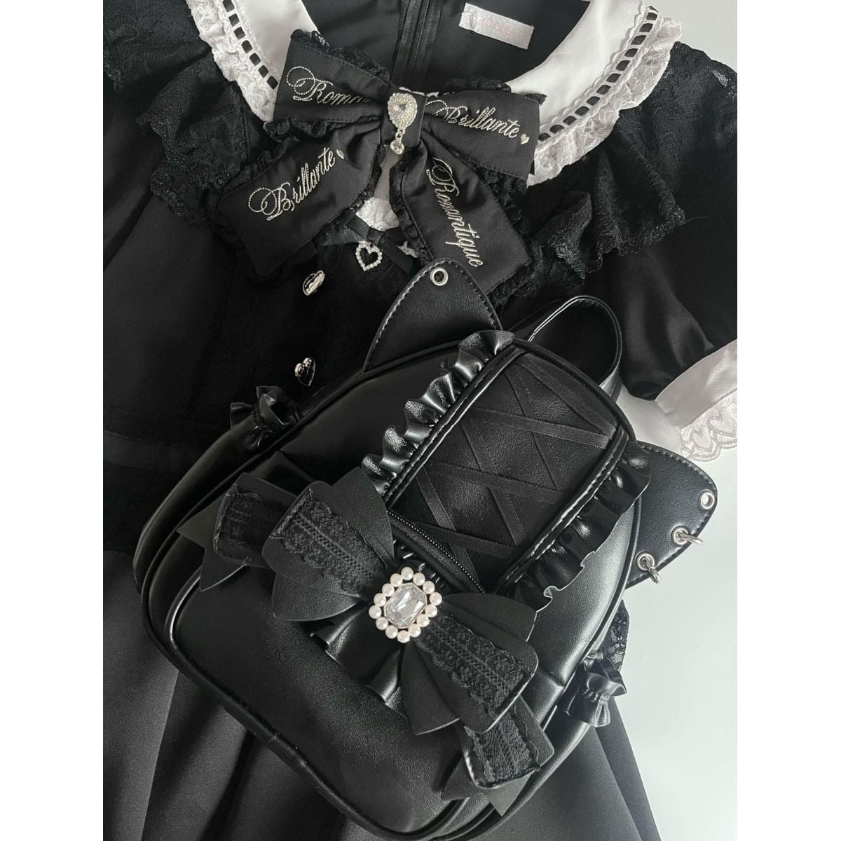 Kawaii Cat Ear Lace-Up Bag